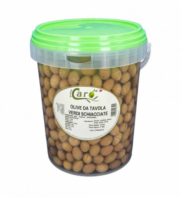 Caro Sicilian Green Scacciate (Crushed) Olive 5KG